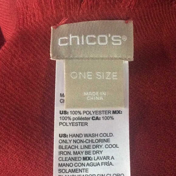Chico red 5 way full wrap scarf - Picture 3 of 4